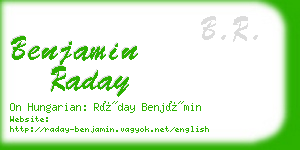 benjamin raday business card